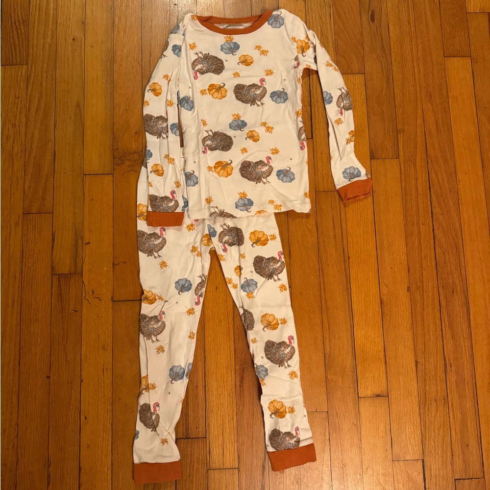 Burt’s Bees Thanksgiving / Turkey Pajama Set Size 6 - Picture 2 of 5